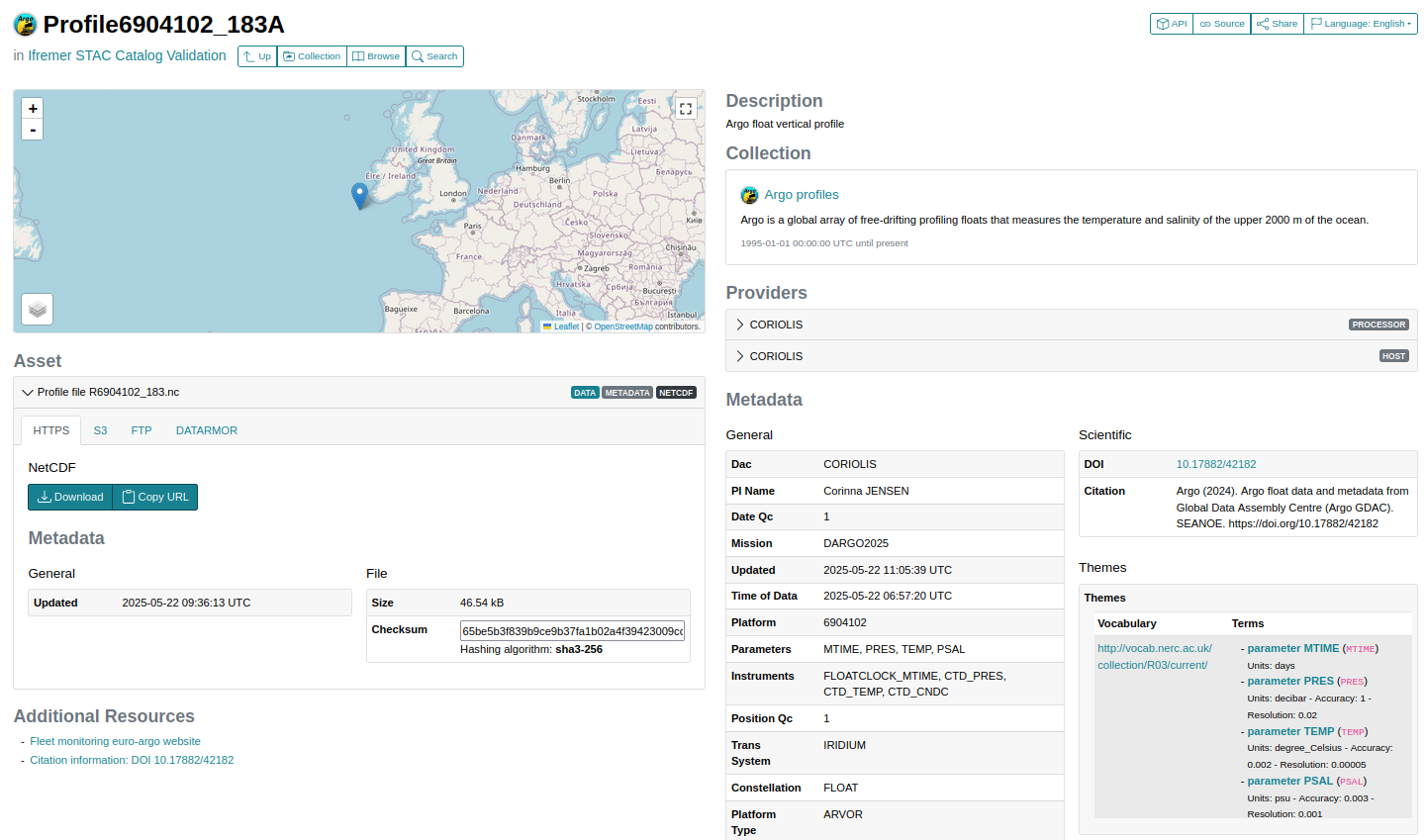 STAC Browser example