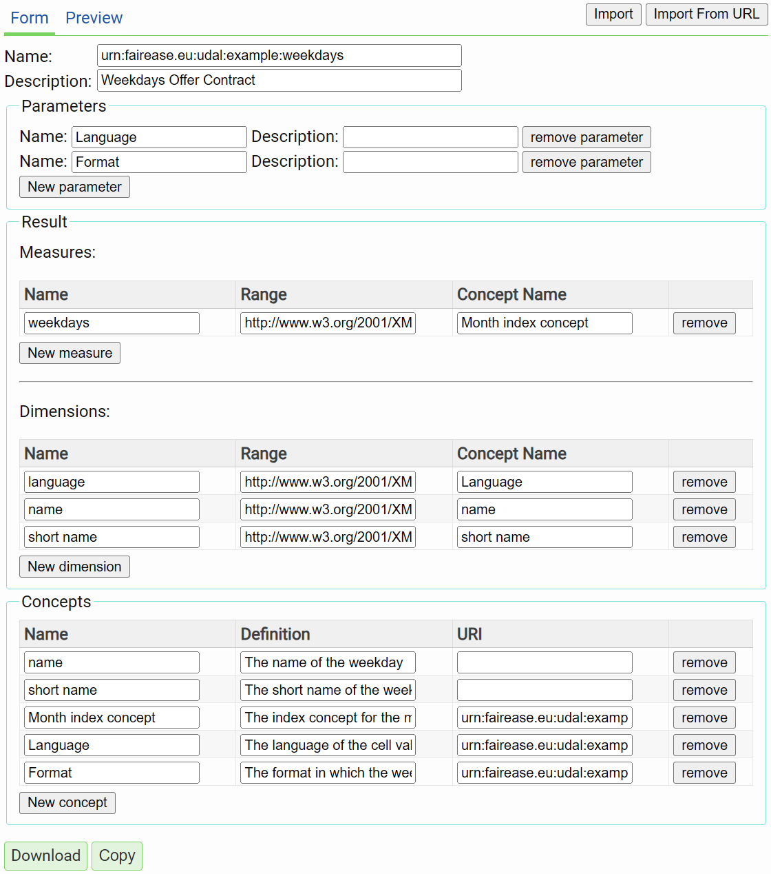screenshot of the UDAL Query Editor