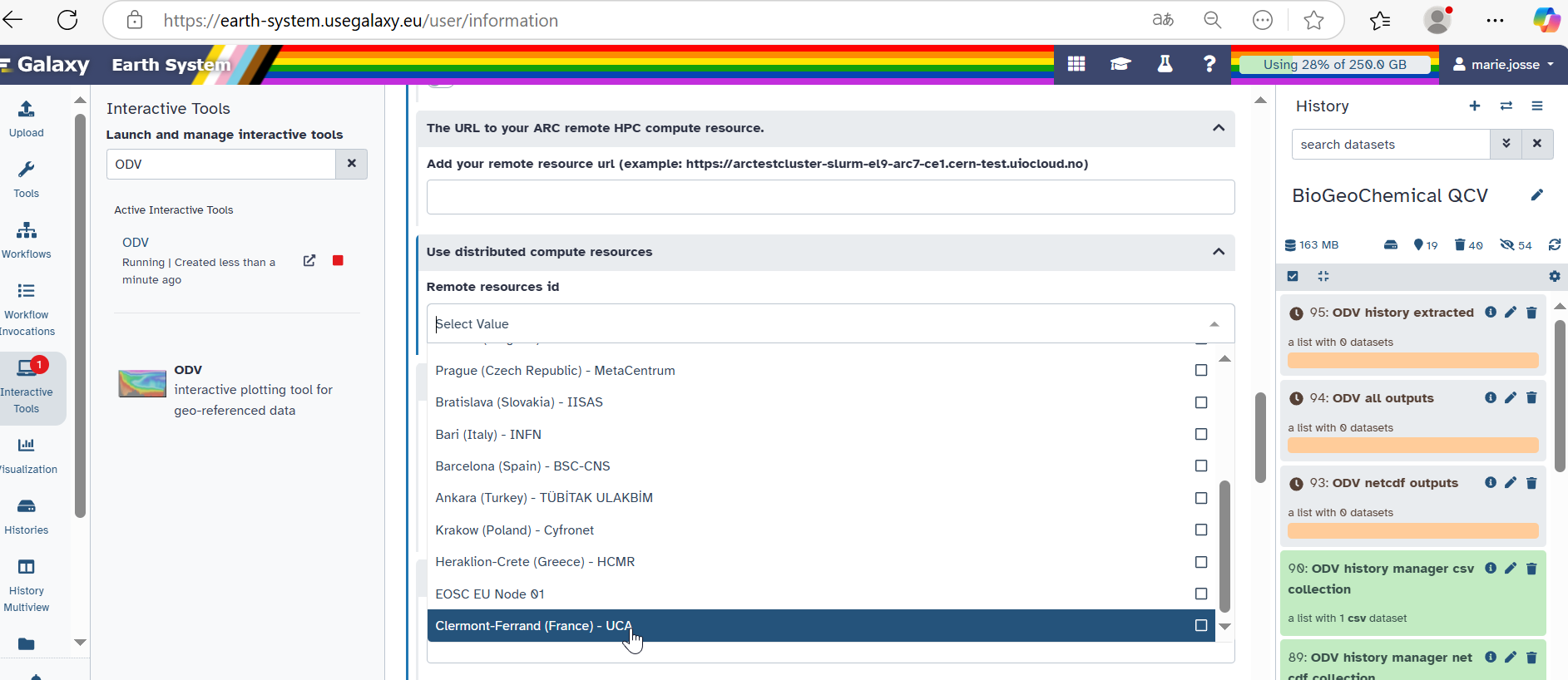 French Galaxy Pulsar endpoint at the UCA