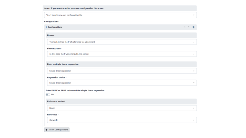 Default parametrization of the Biogegeochemical calibration tool for nitrate