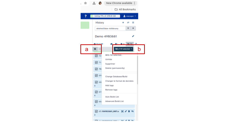 Select data from not empty history