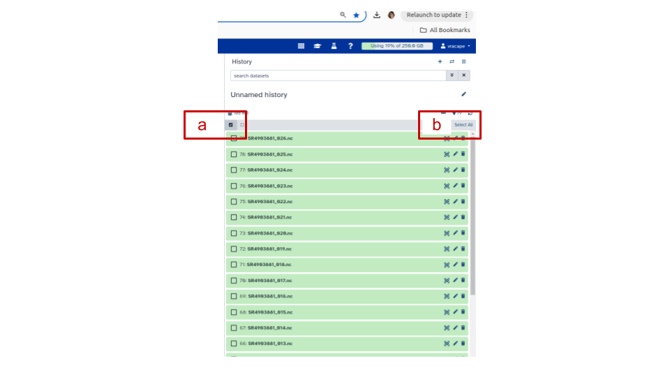 Select data from empty history