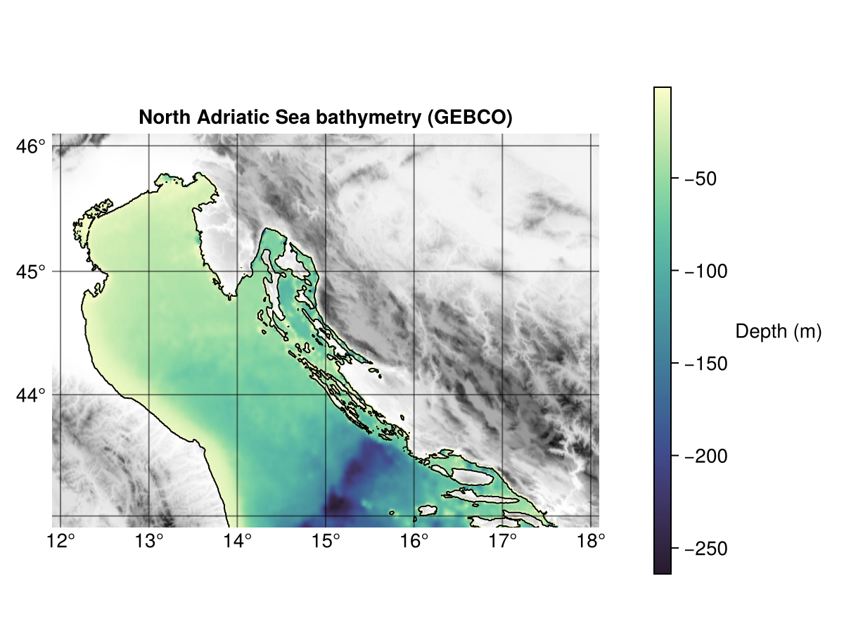 North Adriatic Bathymetry